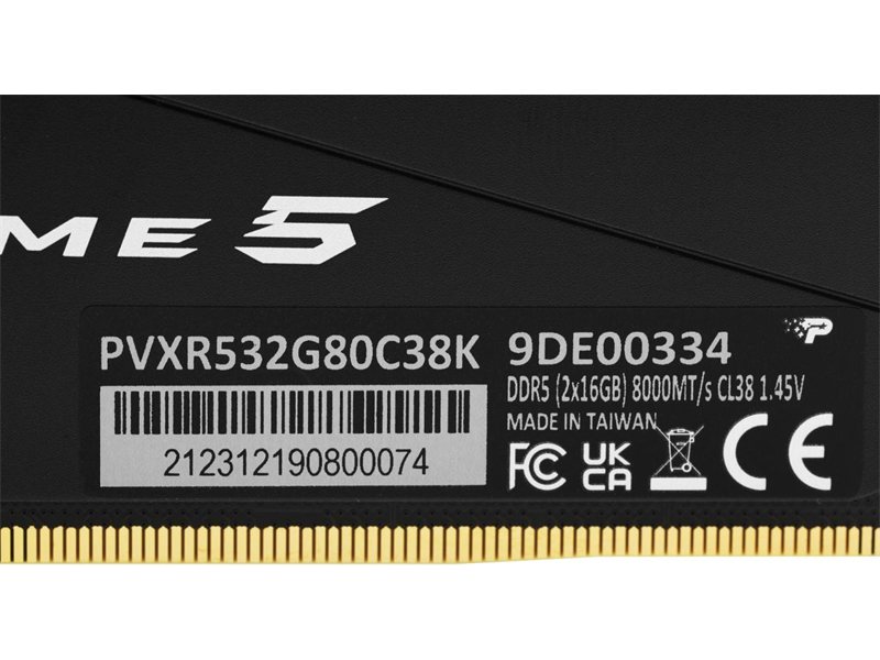 Память DDR5 2x16GB 8000MHz Patriot PVXR532G80C38K Viper Xtreme 5 RGB RTL Gaming PC5-64000 CL38 DIMM UDIMM 288-pin 1.45В с радиатором Ret
