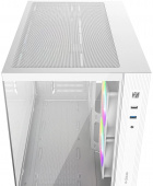 Корпус Case ID-Cooling VIEW 500 ARGB White mATX/win TG/3 fans/Gen2 Type C/CPU 162mm/GPU 407mm/no PSU