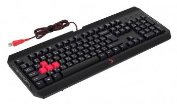 Клавиатура A4Tech Q100 черный USB for gamer LED (Q100 USB) кабель 1.8м