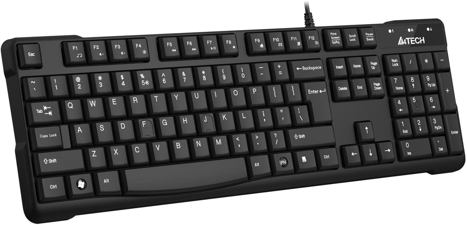 Клавиатура A4Tech KR-750 черный USB (KR-750 BLACK) кабель 1.5м