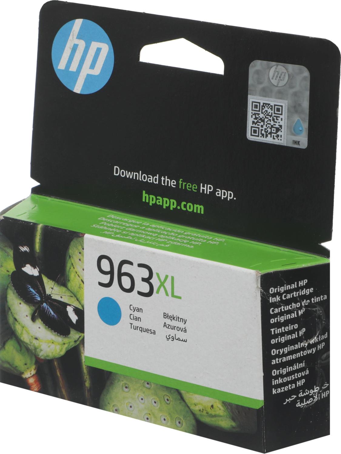 Картридж струйный HP 963XL 3JA27AE голубой (1600стр.) для HP OfficeJet Pro 901x/902x HP
