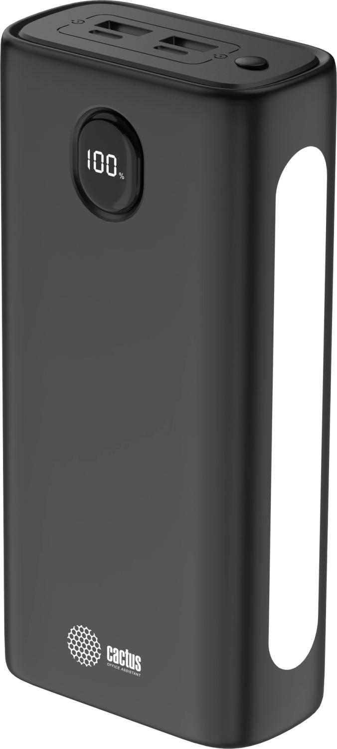 Мобильный аккумулятор Cactus CS-PBFSJA-30000 30000mAh 22.5W 4.5A 2xUSB-A/2xUSB-C черный