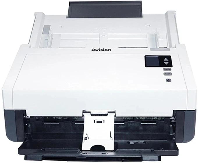 Сканер протяжный Avision AD345GWN (000-1012-02G) A4 белый/черный