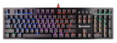 Клавиатура A4Tech B820R механическая черный USB for gamer LED (B820R BLACK (BLUE SWITCH)) кабель 1.8м
