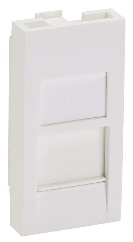 Вставка Panduit CFA1FSAW-X прямая со шторкой 22.5x45 1xMini-Com пвх белый (упак.:10шт)