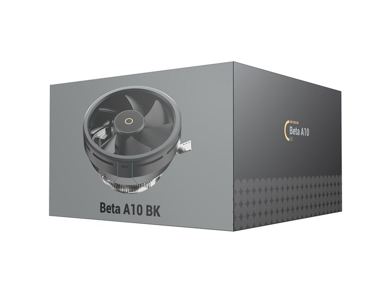 Кулер для процессора/ CPU Cooler Ocypus Beta A10 BK (75W, 3-pin, 67mm, Al, 1x124mm, 40CFM, 29.5dBA, 2000RPM, S: 1851/1700/115X/1200, AM5/AM4, black)