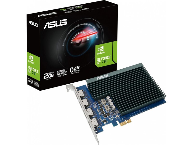 Видеокарта ASUS NVIDIA GeForce GT 730 2 ГБ GDDR5 (GT730-4H-SL-2GD5)
