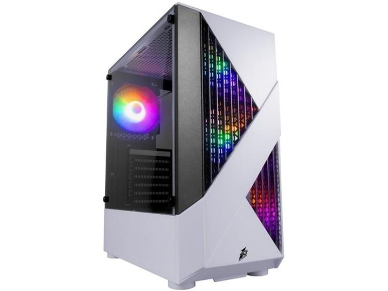 1STPLAYER FIREROSE F3-A White / ATX, TG / 4x120mm LED fans inc. / F3-A-WH-4F1