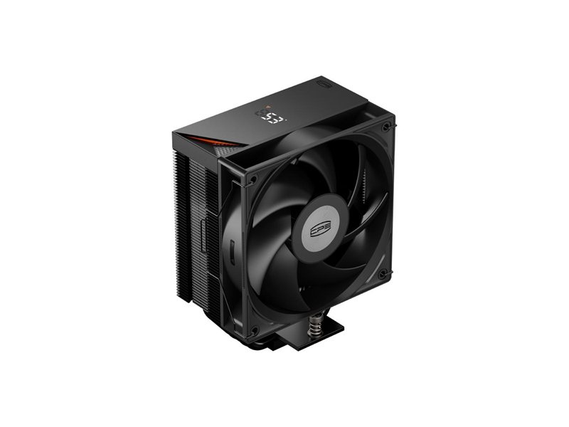 Кулер для процессора/ CPU Cooler PCCooler RT500 Digital BK (240W, 4-pin PWM, LED temp., 152mm, Al/Cu, 5x6mm, 1x120mm, 73.32CFM, 34.9dBA, 2200RPM, S: 1851/1700/1200/115X, AM5/AM4, black)