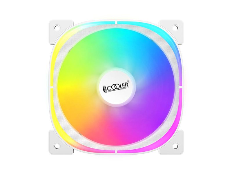 Кулер для корпуса/ Case Cooler PCCooler EF120 ARGB WH (120x120x25mm, 4-pin PWM, ARGB, 37.98CFM, 25.7dBA, 1500RPM, White)