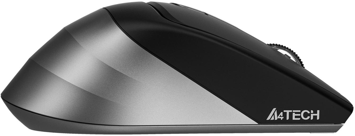 Мышь A4Tech Fstyler FB35S серый/черный оптическая 2000dpi беспров. BT/Radio USB для ноутбука 5but (FB35S USB SMOKY GREY)