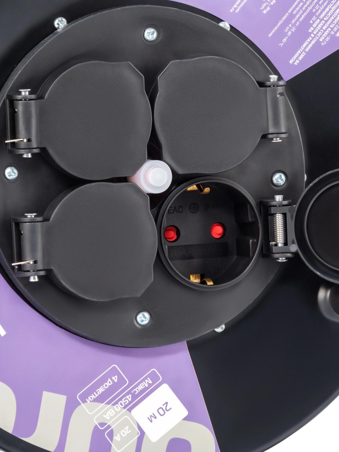 Сетевой удлинитель Buro BU-PSR4.20/G-16 20м (4 розетки) оранжевый (коробка)