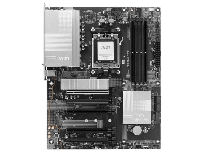 Материнская плата MSI PRO B840-P WIFI SocketAM5 AMD B840 4xDDR5 ATX AC`97 8ch(7.1) 2.5Gg RAID+HDMI