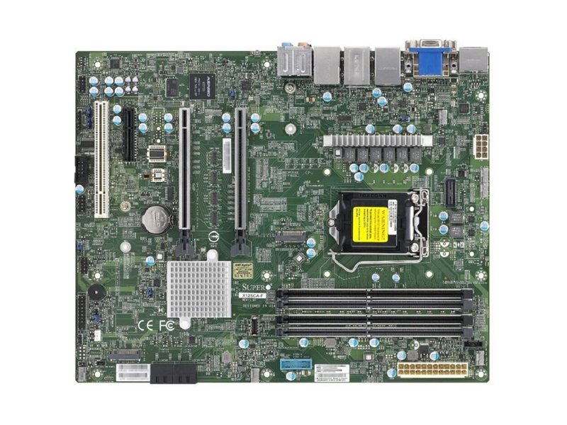 Supermicro MBD-X12SCA-F-B {W-1200 CPU, 4 DIMM slots, Intel W480 controller for 4 SATA3 (6 Gbps) ports, RAID 0,1,5,10, 1 PCI-E 3.0 x4, 2 PCI-E 3.0 x16 slots}
