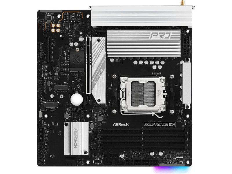 Материнская плата Asrock B650M PRO X3D Socket AM5 AMD B650 4xDDR5 mATX AC`97 8ch(7.1) 2.5Gg RAID+HDMI+DP