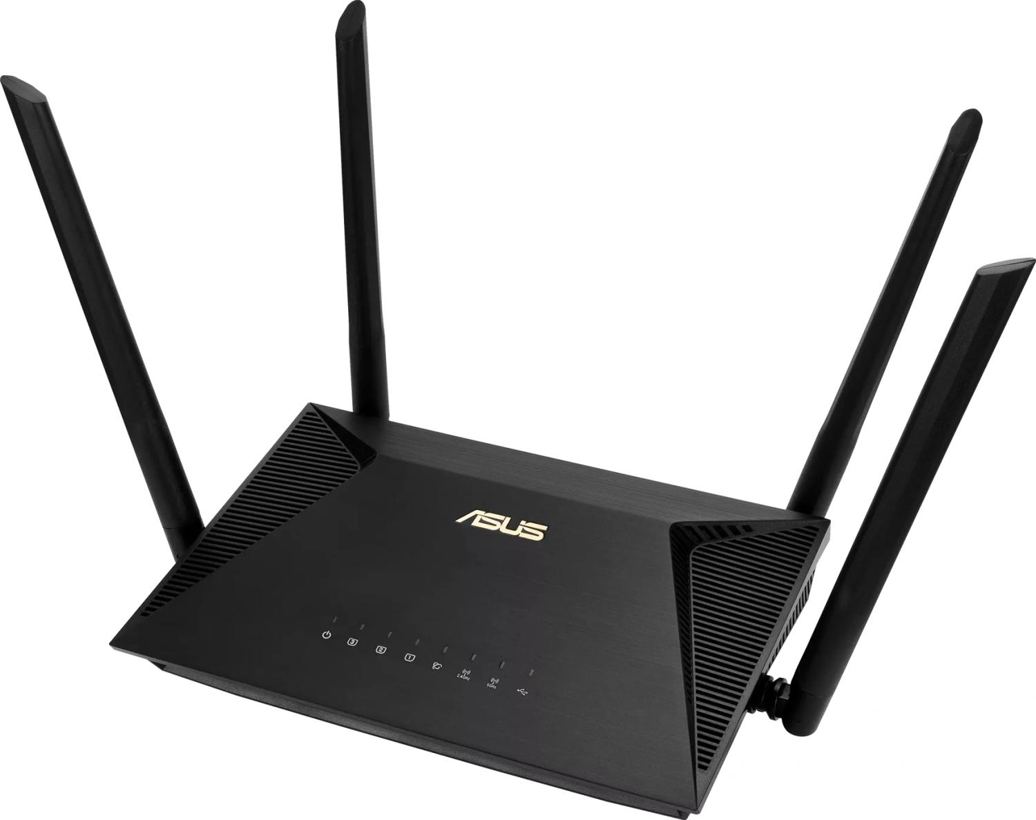 Роутер беспроводной Asus RT-AX1800U AX1800 10/100/1000BASE-TX/4G ready черный