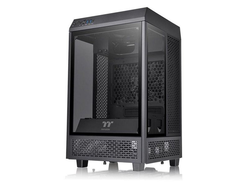 Корпус Thermaltake The Tower 100 CA-1R3-00S1WN-00 /Black/Win/SPCC/Tempered Glass*3 (525756)