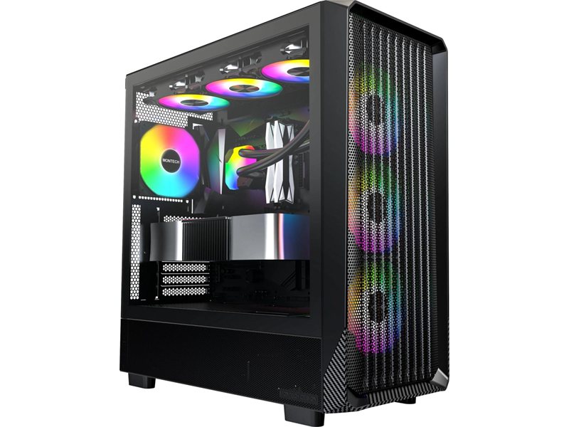 Корпус Montech X5 черный без БП ATX 4x120mm 1xUSB2.0 1xUSB3.0 audio bott PSU