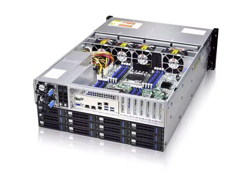 Серверный корпус/ Gooxi RMC4136-670-HSE-D 4U 36bay chassis ,Expander backplane rear 2*2.5"SAS/SATA 1300W 1+1 EU power cables rail kit