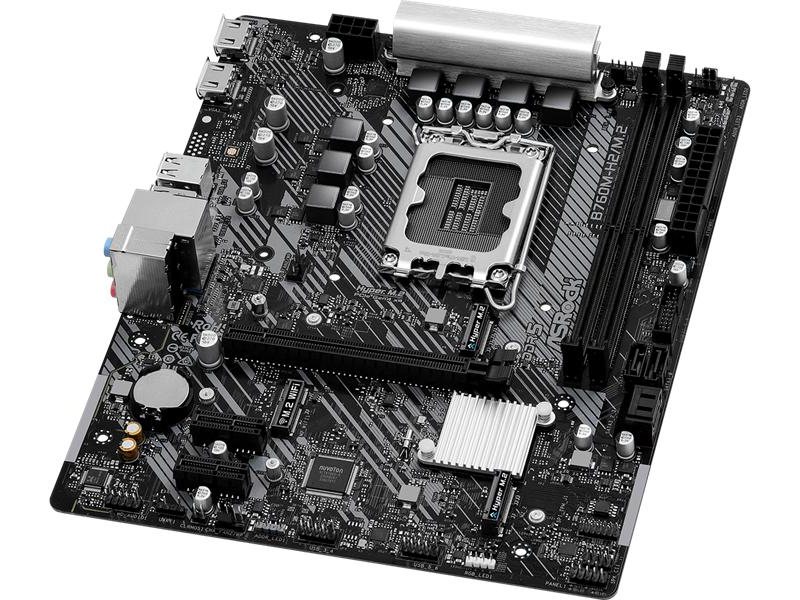 Материнская плата ASROCK B760M-H2/M.2 LGA1700, B760, 2*DDR5, 4*SATA, 2*M.2, 4*USB 3.2, 2*USB 2.0, 1*PCIx16, 2*PCIx1, 1*M.2 (Key E), 2*HDMI, mATX
