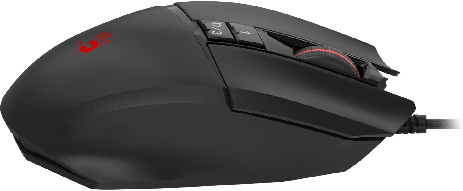 Мышь A4Tech Bloody W65 Max Mini черный оптическая 12000dpi USB 9but (W65 MAX MINI STONE BLACK)