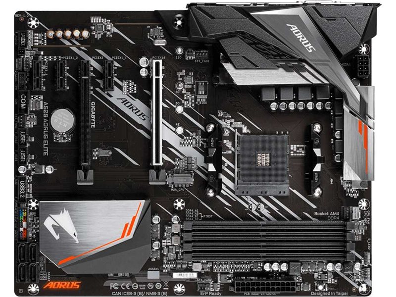 Материнская плата Gigabyte A520 AORUS ELITE Soc-AM4 AMD A520 4xDDR4 ATX AC`97 8ch(7.1) GbLAN RAID+DVI+HDMI