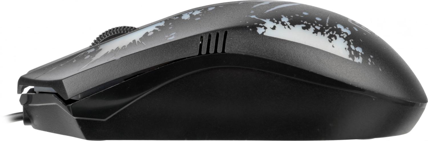 Мышь Оклик 399M STIGMA черный оптическая 1200dpi USB для ноутбука 3but (1175321)