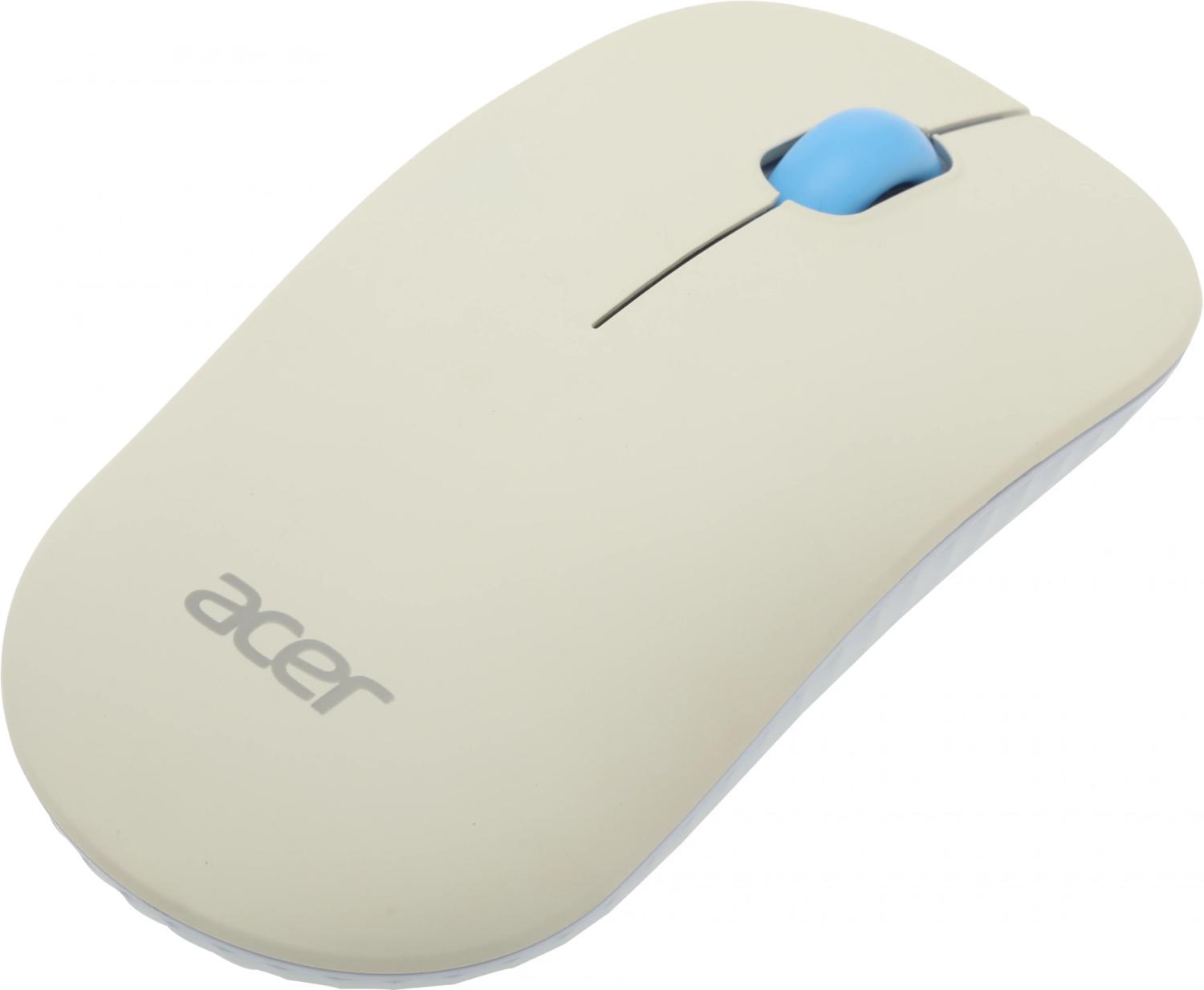 Клавиатура + мышь Acer OCC205 клав:белый/голубой мышь:белый/голубой USB беспроводная slim Multimedia (ZL.ACCEE.00C)