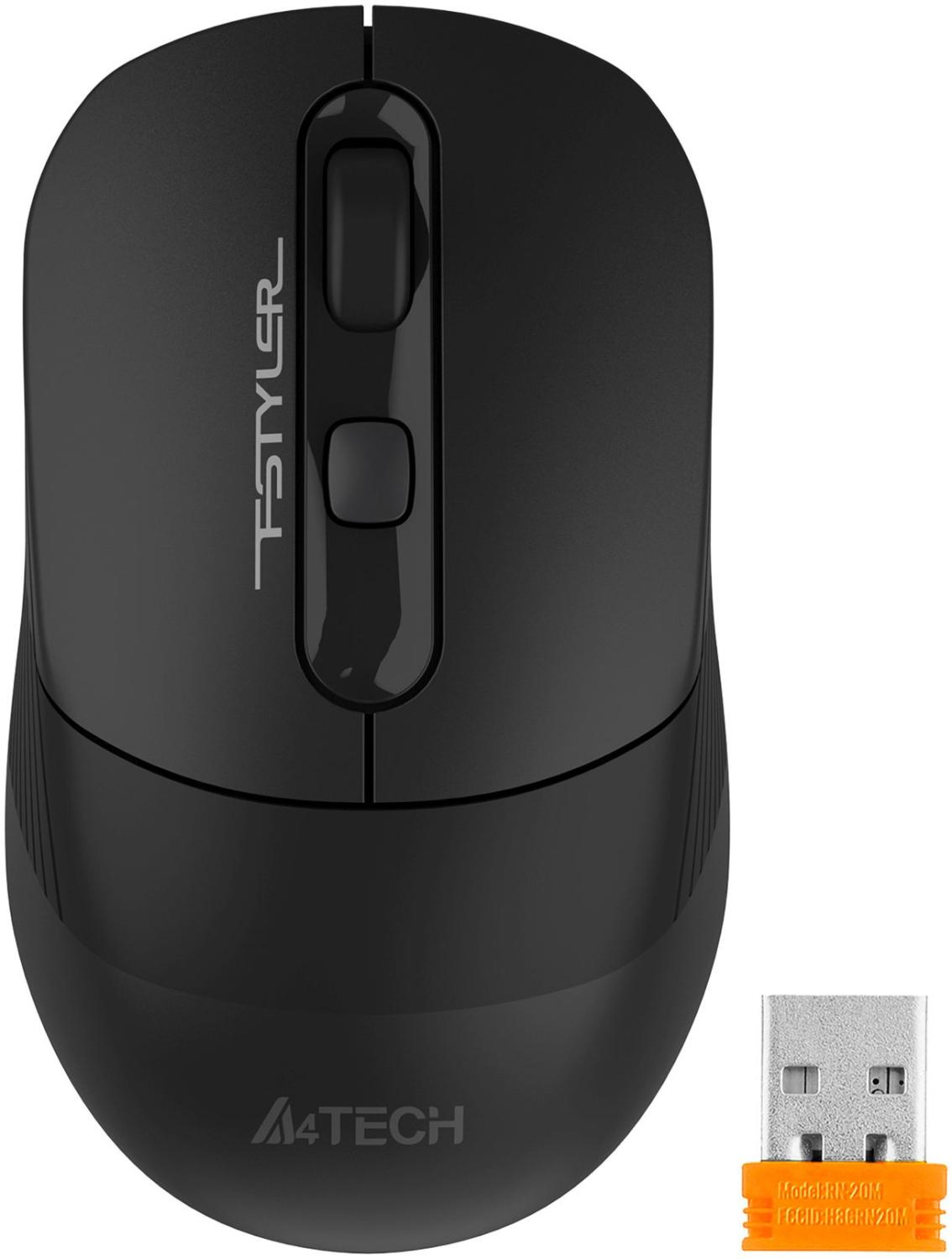 Мышь A4Tech Fstyler FB10CS черный оптическая 2000dpi silent беспров. BT/Radio USB 4but (FB10CS USB STONE BLACK)