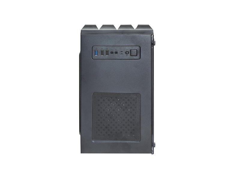 Корпус EXEGATE MINITOWER mATX W/PSU 2xUSB+USB30 аудио черный 4x120mm Fan с RGB подсветкой боковая панель - закаленное стекло Mistery R3 EX294383RUS