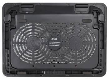Подставка для ноутбука Buro BU-LCP156-B214H 15.6" 355x255x30мм 2xUSB 2x 140ммFAN 900г металлическая сетка/пластик черный