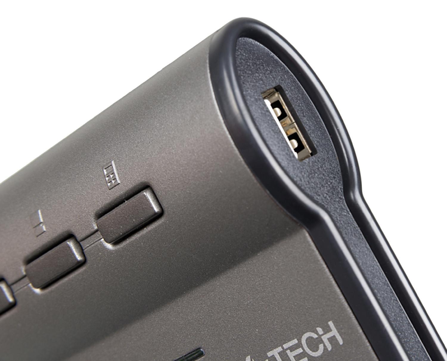 Клавиатура A4Tech KLS-7MUU серебристый/черный USB slim Multimedia (KLS-7MUU USB) кабель 1.5м