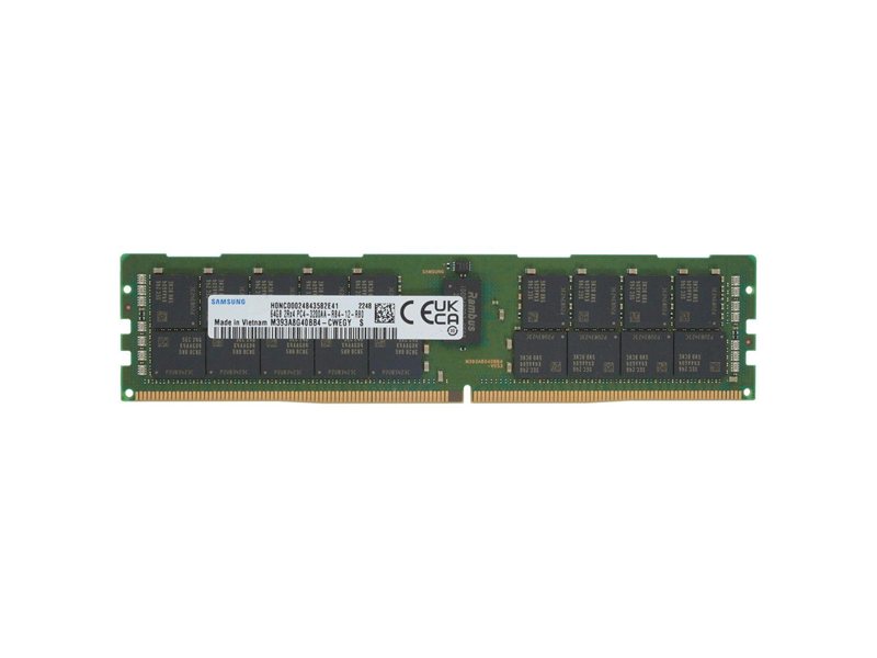 Модуль памяти 64GB Samsung DDR4 M393A8G40BB4-CWE PULL 3200MHz DIMM 2Rx4 Registred ECC