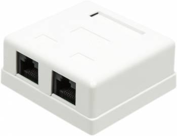 Розетка Lanmaster TWT-SM2-4545-WH RJ45 2 кат.5E бел. (упак.:1шт)