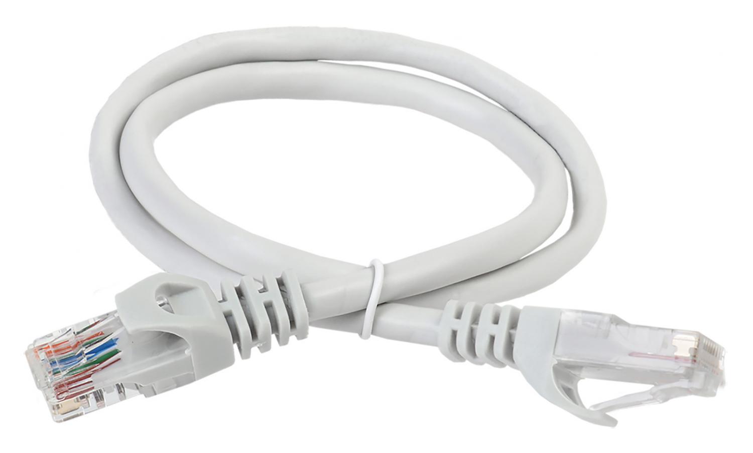 Патч-корд ITK PC01-C5EU-3M UTP RJ-45 вил.-вилка RJ-45 кат.5E 3м серый ПВХ (уп.:1шт)
