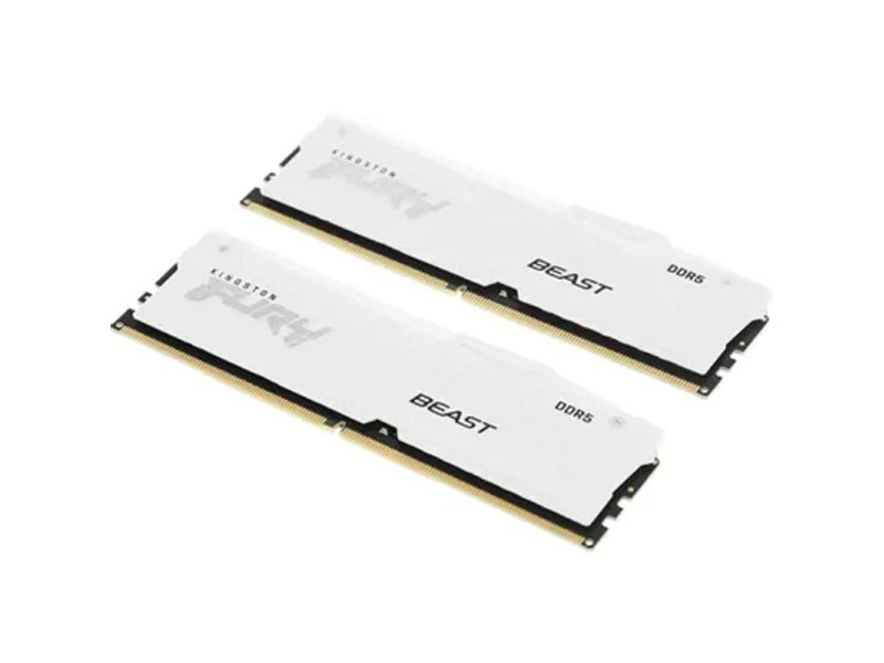 Память оперативная/ Kingston 32GB 6000MT/s DDR5 CL30 DIMM (Kit of 2) FURY Beast White RGB EXPO (KF560C30BWEAK2-32)