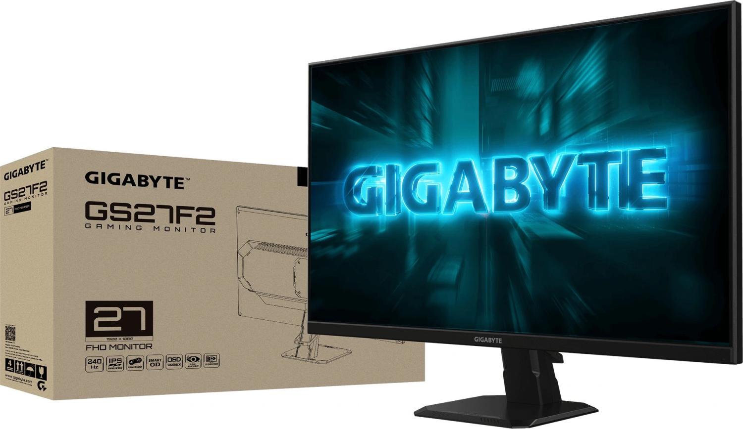 Монитор Gigabyte 27" GS27F2 черный IPS LED 16:9 HDMI полуматовая 1000:1 300cd 178гр/178гр 1920x1080 240Hz FreeSync DP FHD 4.57кг
