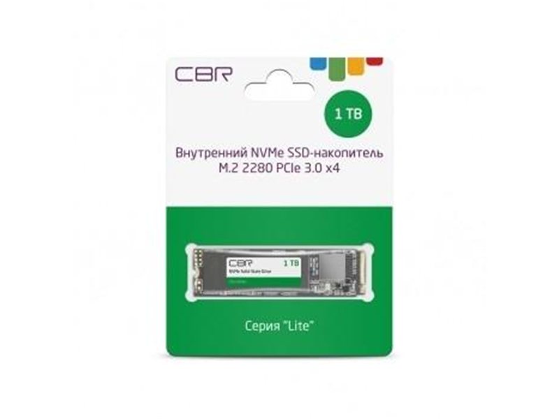 CBR SSD-001TB-M.2-LT22, Внутренний SSD-накопитель, серия "Lite", 1024 GB, 1TB, M.2 2280, PCIe 3.0 x4, NVMe 1.3, SM2263XT, 3D TLC NAND, R/W speed up to 2300/1800 MB/s, TBW (TB) 500