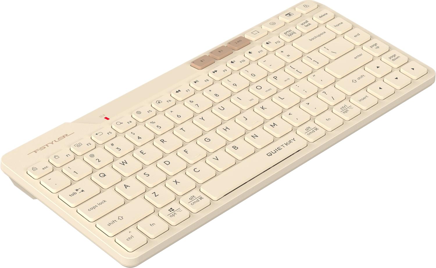 Клавиатура A4Tech FBK26C AS бежевый USB беспроводная BT/Radio slim Multimedia