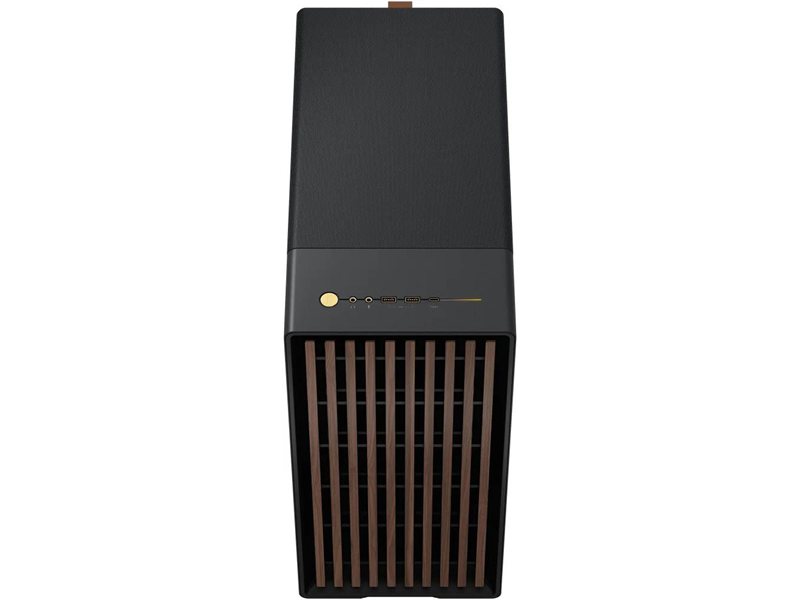 Корпус без блока питания/ Case Fractal Design North, Midi-Tower, 2x140mm, 2xUSB-A 3.2 + 1xUSB 3.2 Type-C ATX, mATX, mITX Wood panel, Charcoal Black