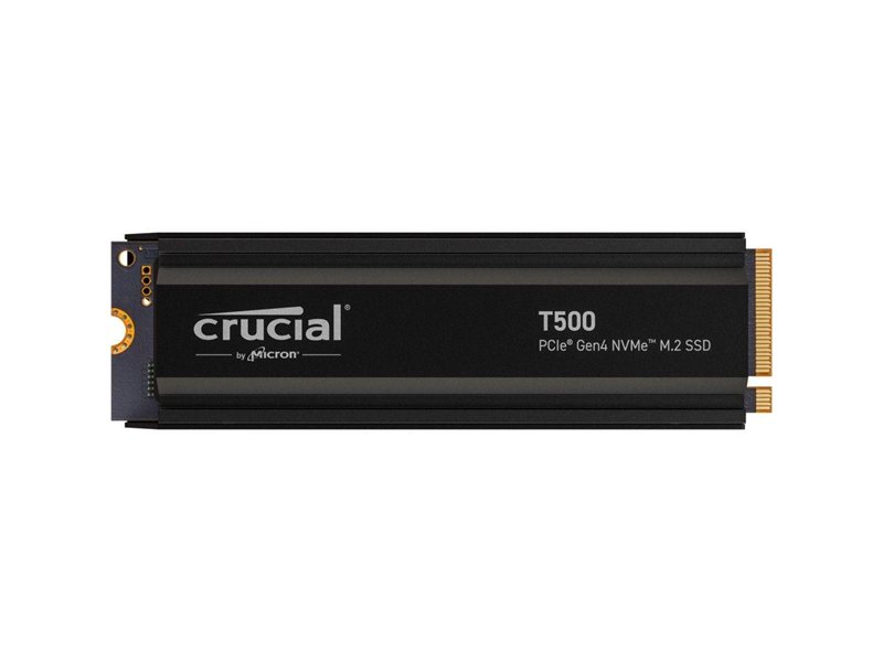 Твердотельный накопитель Crucial T500 2TB PCIe Gen4 NVMe M.2 SSD with heatsink CT2000T500SSD5