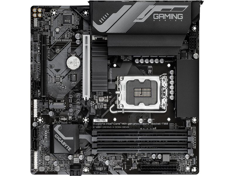 Материнская плата Gigabyte B760M GAMING X DDR4 GEN5 Soc-1700 Intel B760 4xDDR4 mATX AC`97 8ch(7.1) 2.5Gg RAID+HDMI+DP