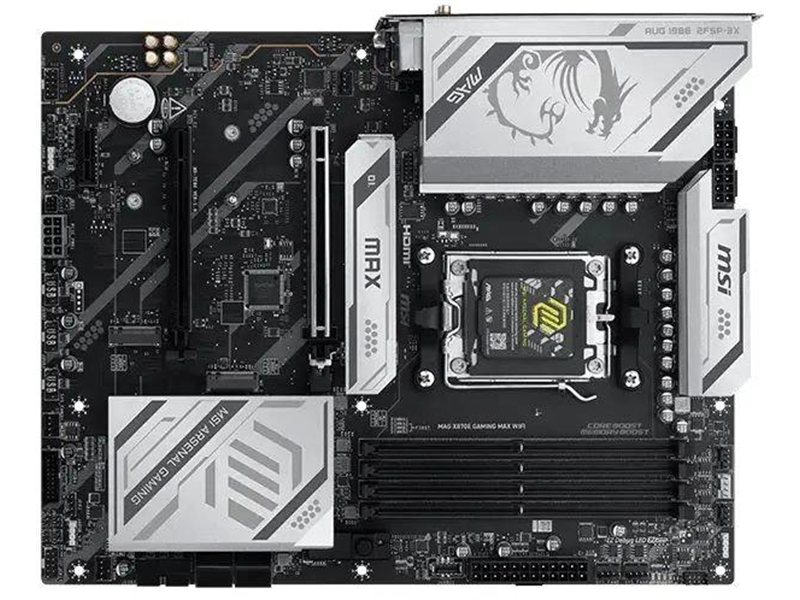 Материнская плата MSI MAG X870E GAMING MAX WIFI Socket AM5 AMD X870E 4xDDR5 ATX AC`97 8ch(7.1) 5Gigabit RAID+HDMI