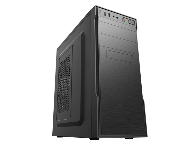 Корпус с блоком питания 450Вт./ Case Forza ATX, 450W, 1xUSB2.0+1xUSB3.0, Black, w/o FAN, 8 cm fan PSU, power cord