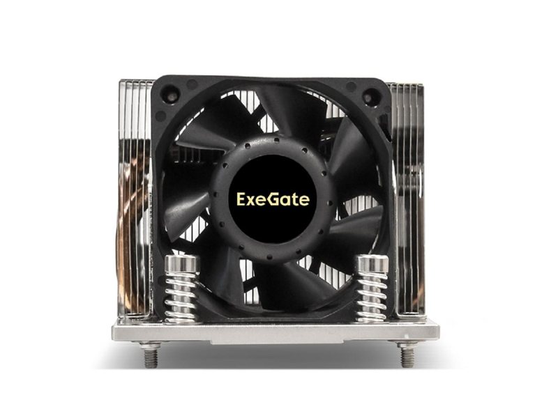 Exegate EX293436RUS ESNK-P0063AP4.PWM.2U.SP3.Cu {Al+Cu, 2U, 4 тепл. трубки, LGA SP3, TDP 240W, PWM, 1600-6800RPM, 2 ball bearing, 4pin, 54,3db, 440г, на винтах, с термопастой} RTL