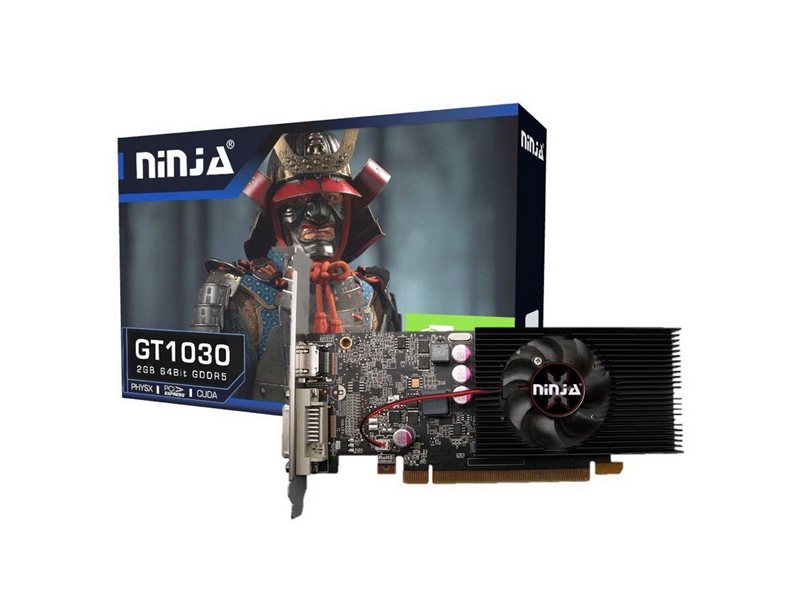Видеокарта Ninja (Sinotex) GT1030 2GB 64bit GDDR5 DVI HDMI 1FAN RTL