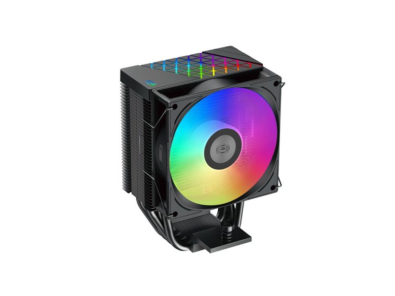 Кулер для процессора/ CPU Cooler PCCooler R400 ARGB BK (180W, 4-pin PWM, 133mm, Al/Cu, 4x6mm, ARGB, 1x92mm, 40.94CFM, 30dBA, 2200RPM, S: 1851/1700/1200/115X, AM5/AM4, black)