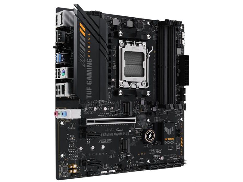 Материнская плата ASUS TUF GAMING A620M-PLUS, AM5, A620, 4*DDR5, 4*SATA, 2*M.2, 2*USB 3.2, 4*USB 2.0, 2*PCIx16, 2*PCIx1, 2*DP+HDMI, mATX; 90MB1EZ0-M0EAY0