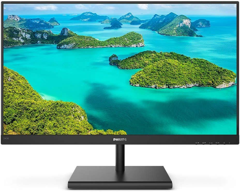Монитор Philips 23.8" 245E1S (00/01) черный IPS LED 16:9 HDMI матовая 250cd 178гр/178гр 2560x1440 75Hz VGA DP 2K 3.24кг