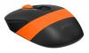 Мышь A4Tech Fstyler FG10S черный/оранжевый оптическая 2000dpi silent беспров. USB для ноутбука 4but (FG10S ORANGE)